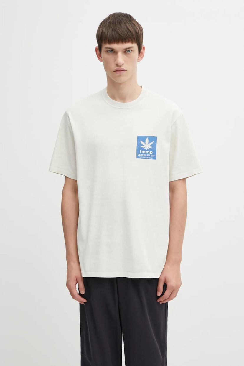 Majica GRAMICCI Printed T-Shirt Hemp Bela | G5FU.T081