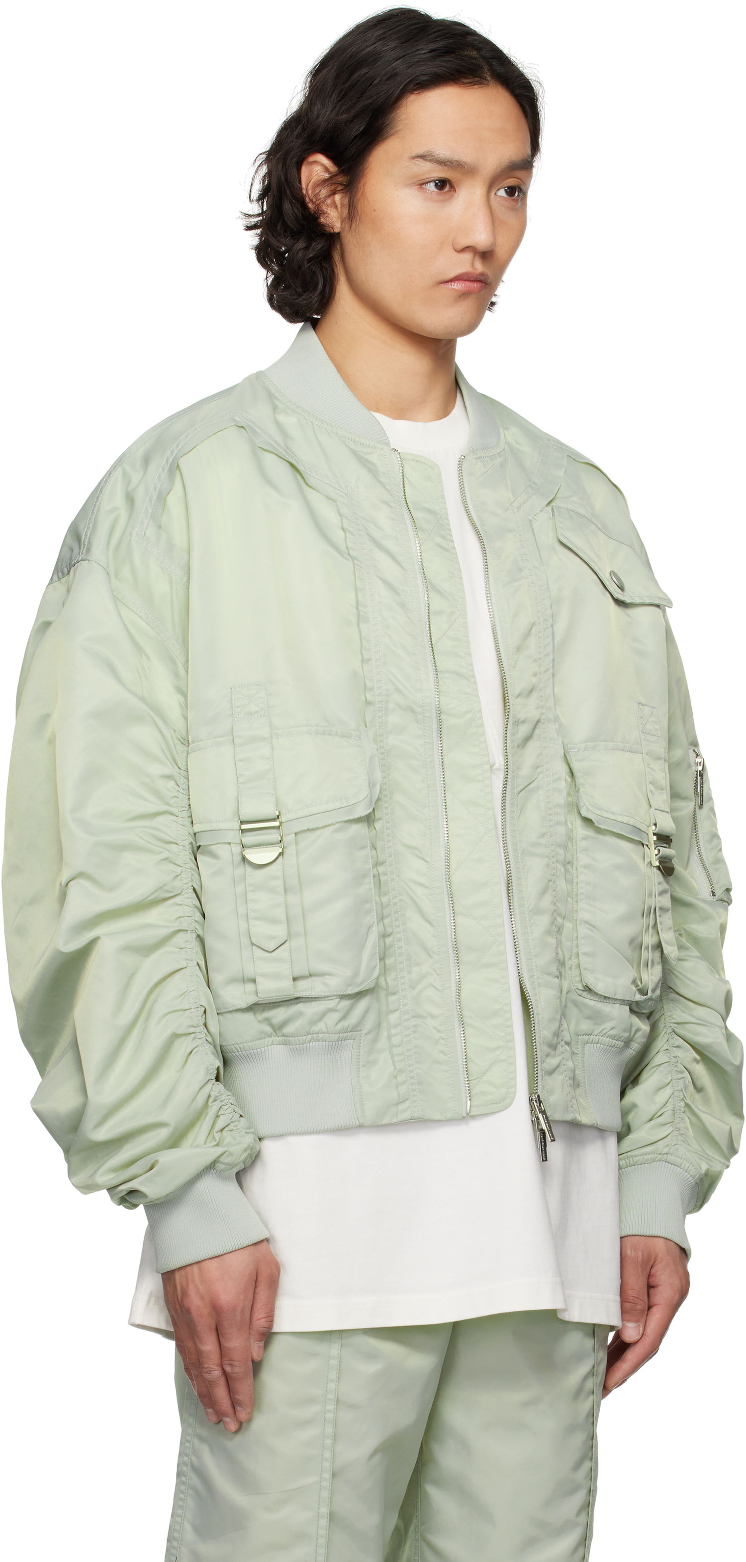 Bomber jakna Feng Chen Wang Feng Chen Wang Nylon Utility Bomber Jacket Zelena | FUS19JK04G, 1