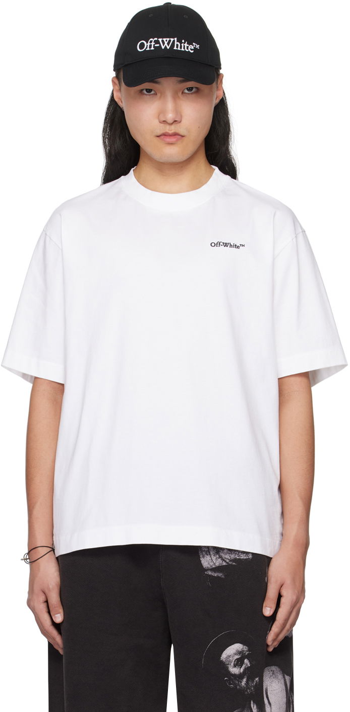 Majica Off-White White Tattoo Arrow Skate T-Shirt Bela | OMAA120S24JER0010110
