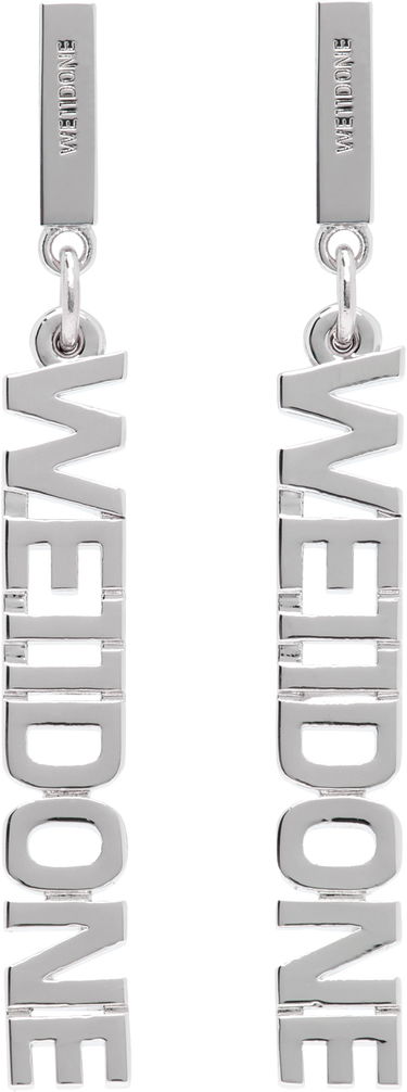 Uhani We11done Lettering Drop Earrings Kovinski | WD-AJ2-24-524-U-SV, 0