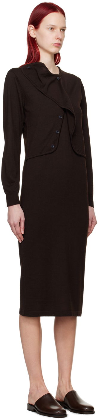Obleke LEMAIRE LEMAIRE Layered Midi Dress Rjava | DR1060 LK087, 1
