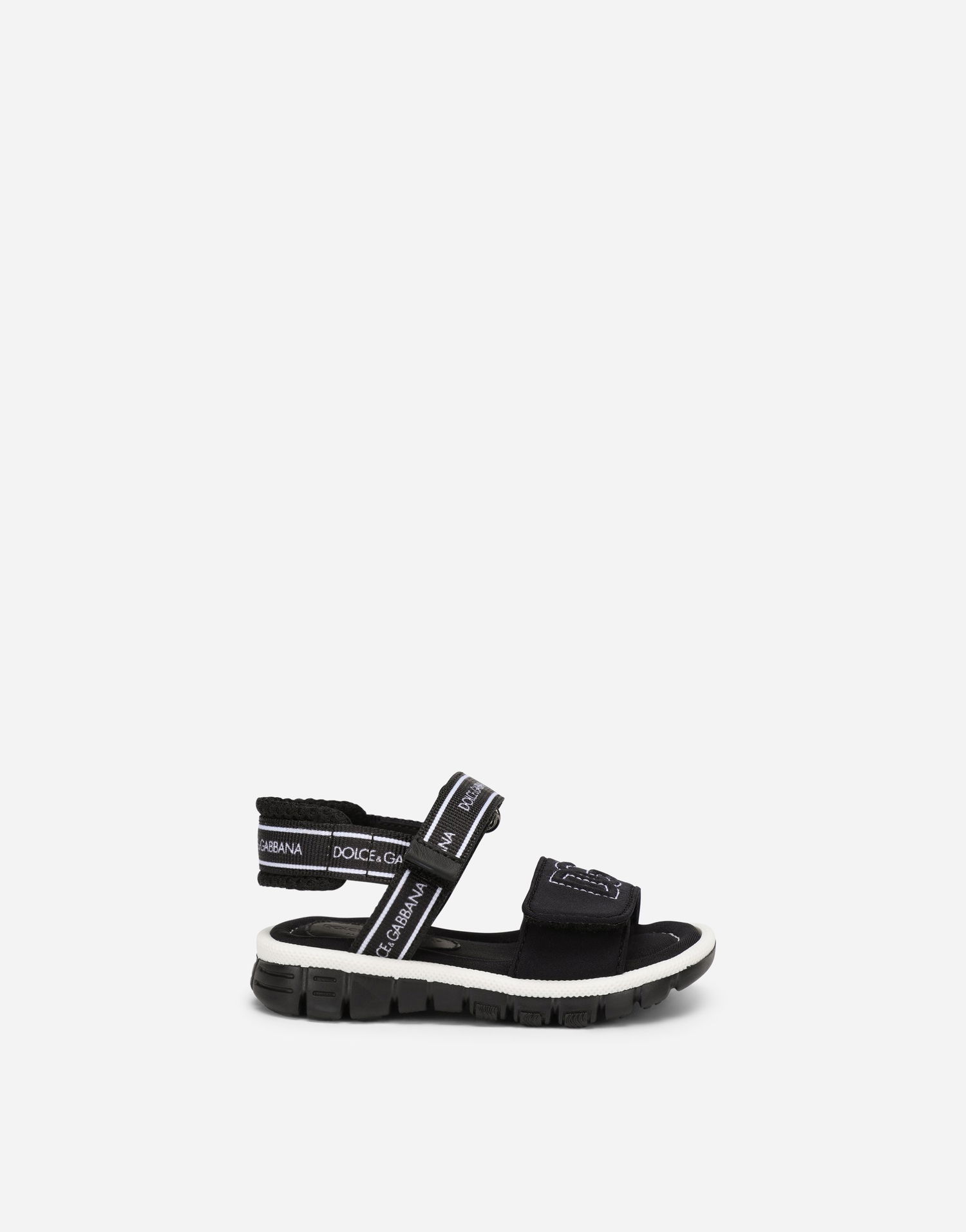 Superge in čevlji Dolce & Gabbana Technical Fabric Sandals With Dg Logo For First Steps (19-26) Črna | DL0068AY2338B939, 0