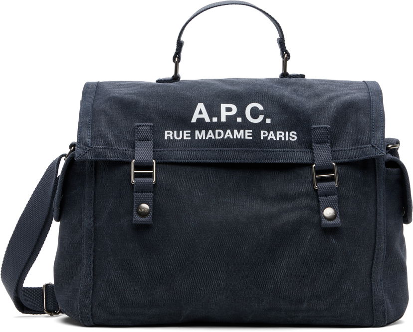 Torba za čez ramo A.P.C. A.P.C. Recuperation Satchel Bag Mornarica | COHGV-H61930