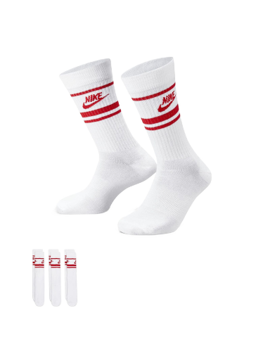 Spodnje perilo in nogavice Nike Everyday Essential Crew 3-Pack Bela | DX5089-102
