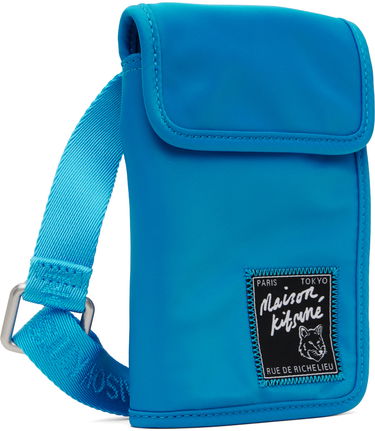 Torba za čez ramo MAISON KITSUNÉ Maison Kitsuné 'The Traveller' Neck Pouch Modra | MM05362WQ1001P451, 1