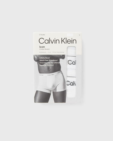 Boksarice CALVIN KLEIN Calvin Klein Icon Cotton Stretch Trunk (3-Pack) Bela | LV00NB4392100, 2