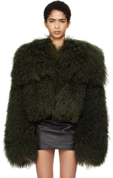 Jakna The Attico Attico Cropped Shearling Jacket Zelena | 250WCB00081 LBT044AA, 0