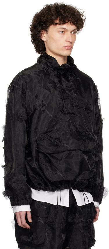 Vetrovka Simone Rocha Simone Rocha Carnation Organza Cagoule Jacket Črna | 6123 1245, 1
