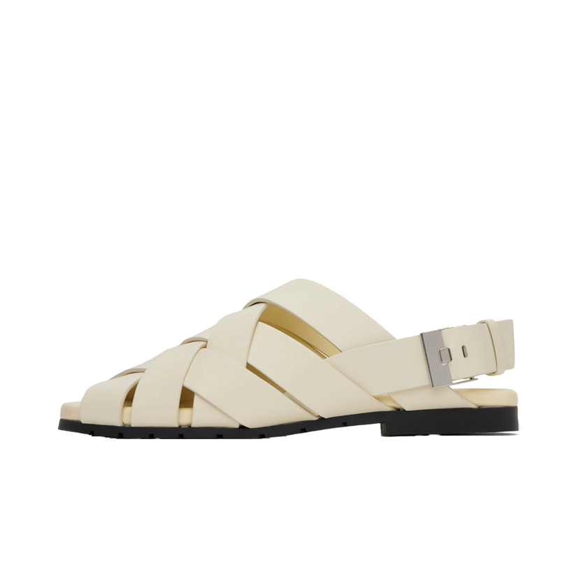 Superge in čevlji Bottega Veneta Alfie Leather Sandals Bela | 775301V2ED09031