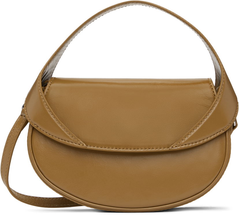 Torbica BY FAR Hari Creased Leather Shoulder Bag Rjava | MWBTH008LL002BR044PL