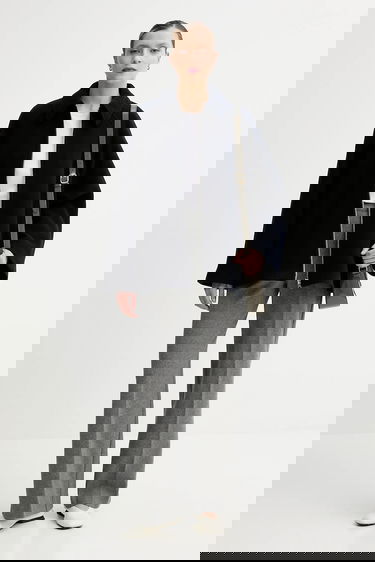 Jakna Samsoe Samsoe ALMA Wool Cape Jacket Mornarica | F23300184, 1