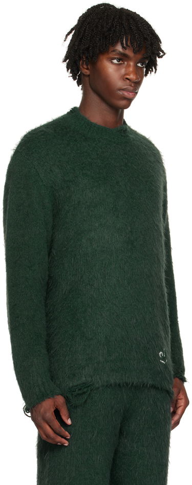 Pleteni pulover ADER ERROR Crewneck Distressed Sweater Zelena | BMADFWKT0304GN, 1