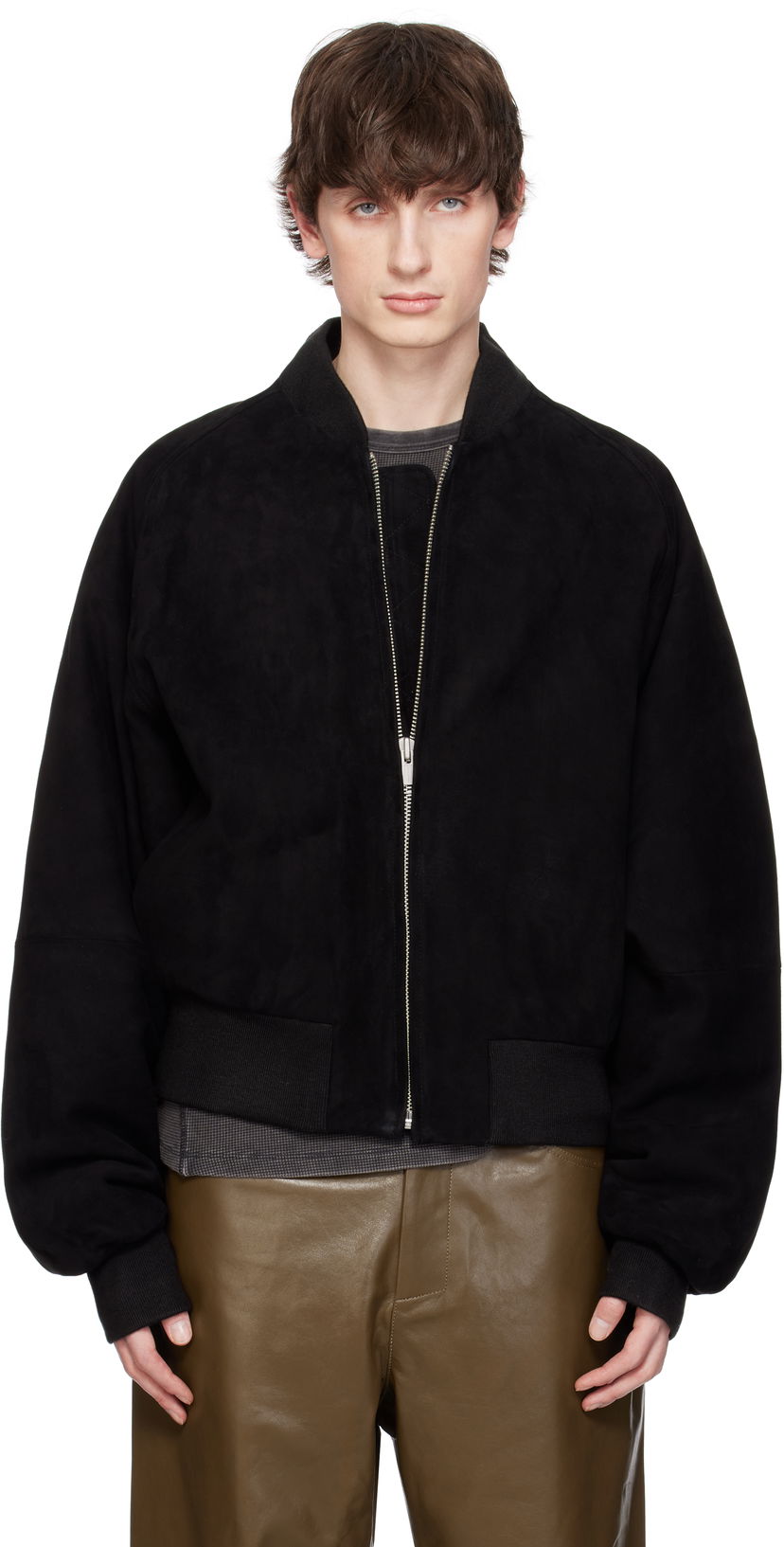 Bomber jakna Entire Studios Entire Studios Raglan Bomber Jacket Črna | ESU-S25-13011-BS