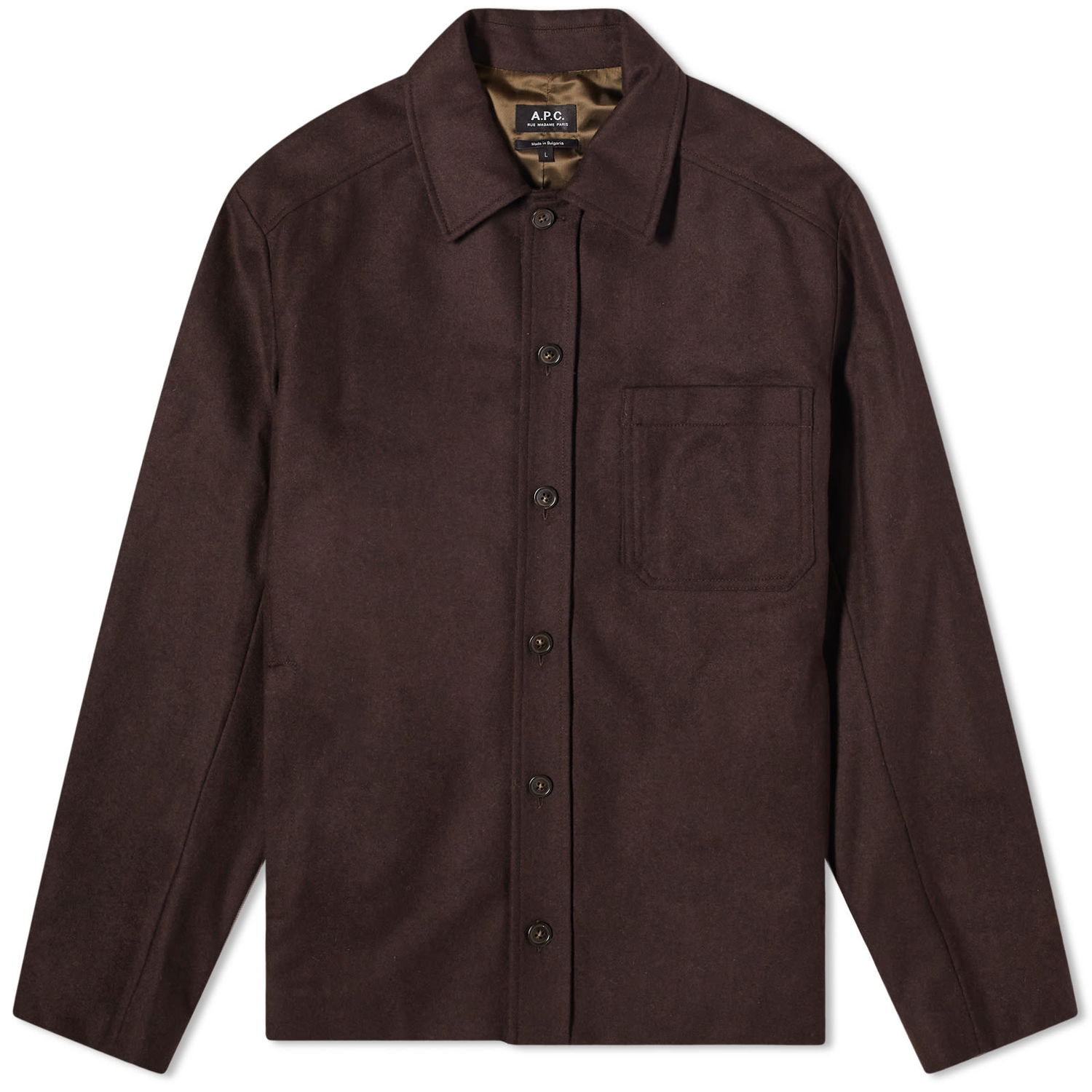 Srajce A.P.C. Jasper Wool Overshirt Rjava | WOAPN-H02871-PCA, 0