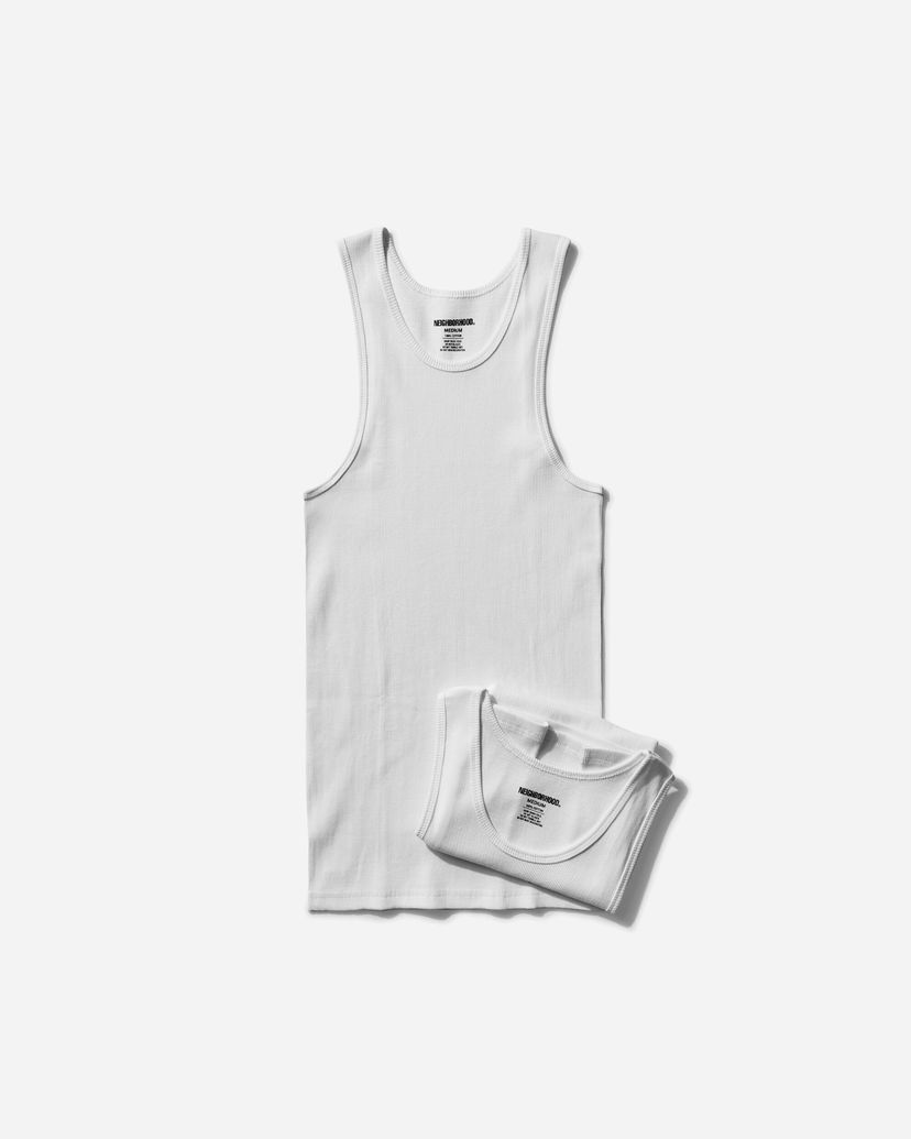 Majica brez rokavov Neighborhood Classic 2-Pack Tank Top Bela | 251QTNH-UWM02 WH