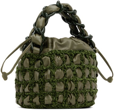 Torbica BY FAR BY FAR Cass Crocheted Drawstring Bag Zelena | 23CRCSACMLGCHLLSMA, 1