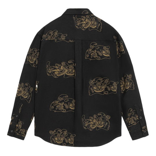 Srajce Li-Ning Gold Series Totem Full Print Loose Jacket Črna | ASHS007-2, 0