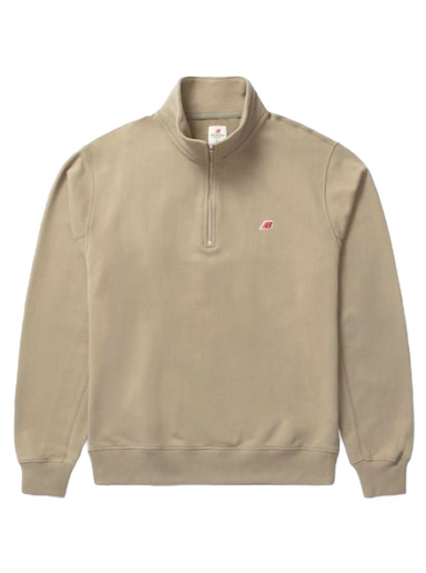 Pulover New Balance Made In Usa Quarter Zip Bež | MT33544TCO