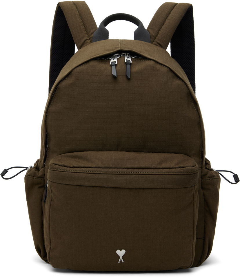 Nahrbtnik AMI AMI Paris Canvas Ami de Coeur Backpack Zelena | ULL020.AW0074
