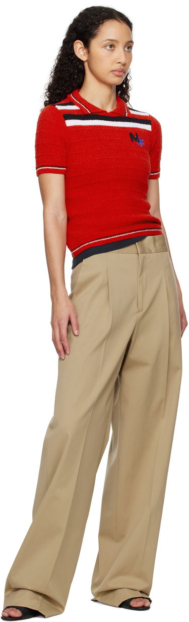Hlače MSGM MSGM Faille Pleated Trousers Bež | 3841MDP20 257138, 3