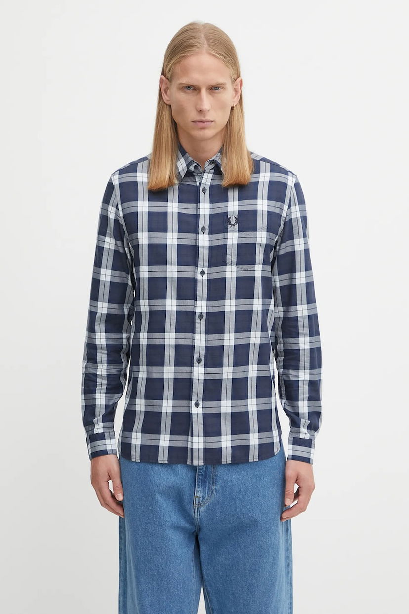 Srajce Fred Perry Fred Perry Checked Regular Fit Shirt Mornarica | M1742