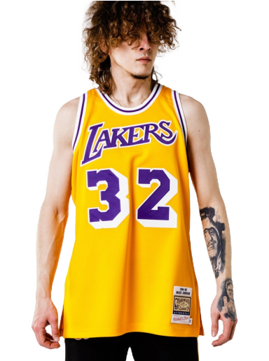Dres Mitchell & Ness Authentic Jersey Los Angeles Lakers Magic Johnson Rumena | AJY4GS18088-LALLTGD84EJH