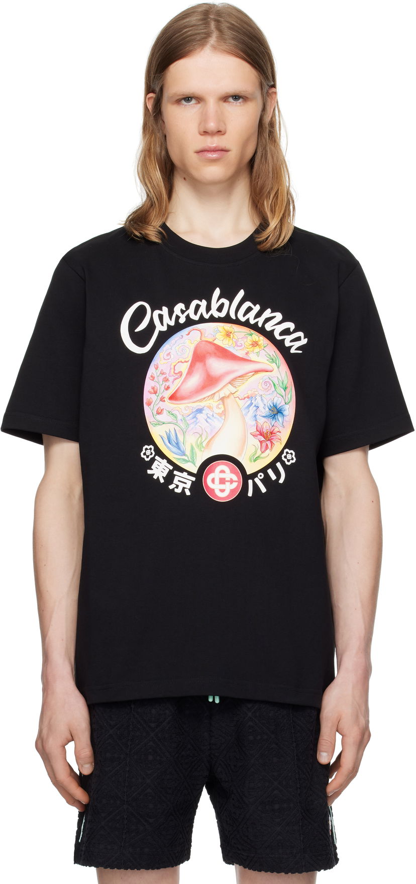 Majica Casablanca Casablanca Mushroom Emblem T-Shirt Črna | MPF25-JTS-001-05