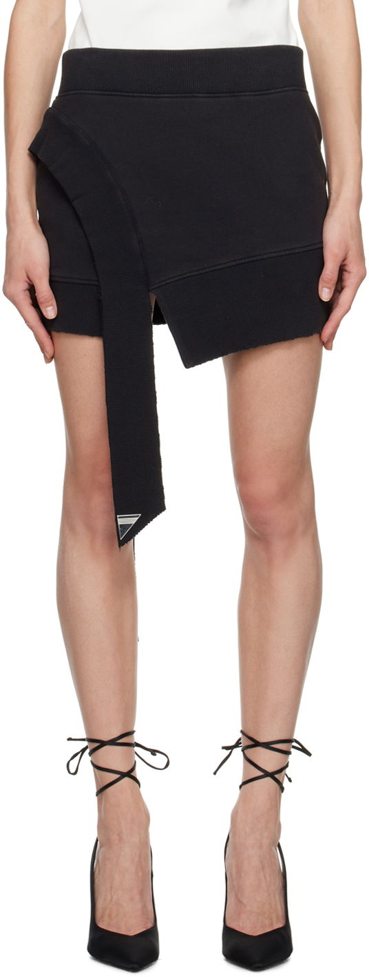 Krila The Attico The Attico Hannah Asymmetrical Miniskirt Črna | 231WCS120 JF01B