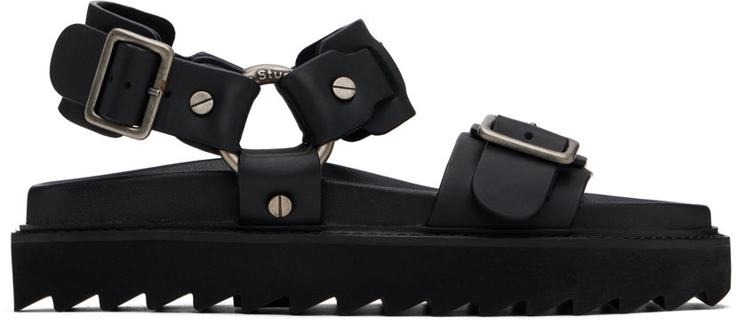 Modni dodatki Acne Studios Acne Studios Leather Buckle Sandals Črna | AD0707-