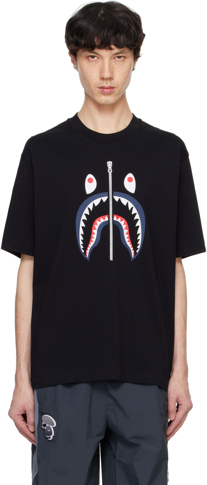 Majica BAPE A Bathing Ape Shark Graphic T-Shirt Črna | 001TEK701302M