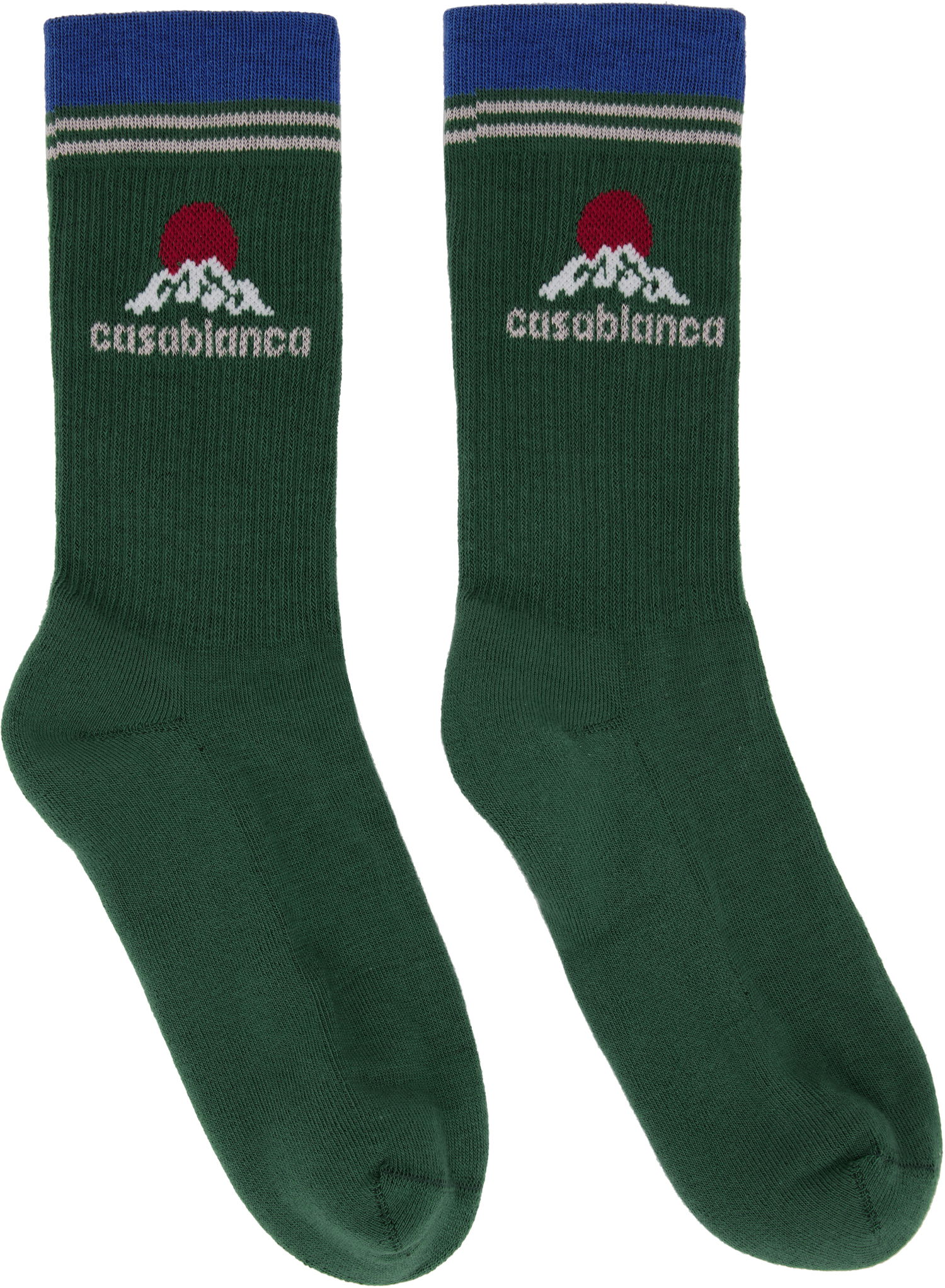 Nogavice Casablanca Casablanca Montagne Socks Zelena | APF25-ACC-010-06, 0