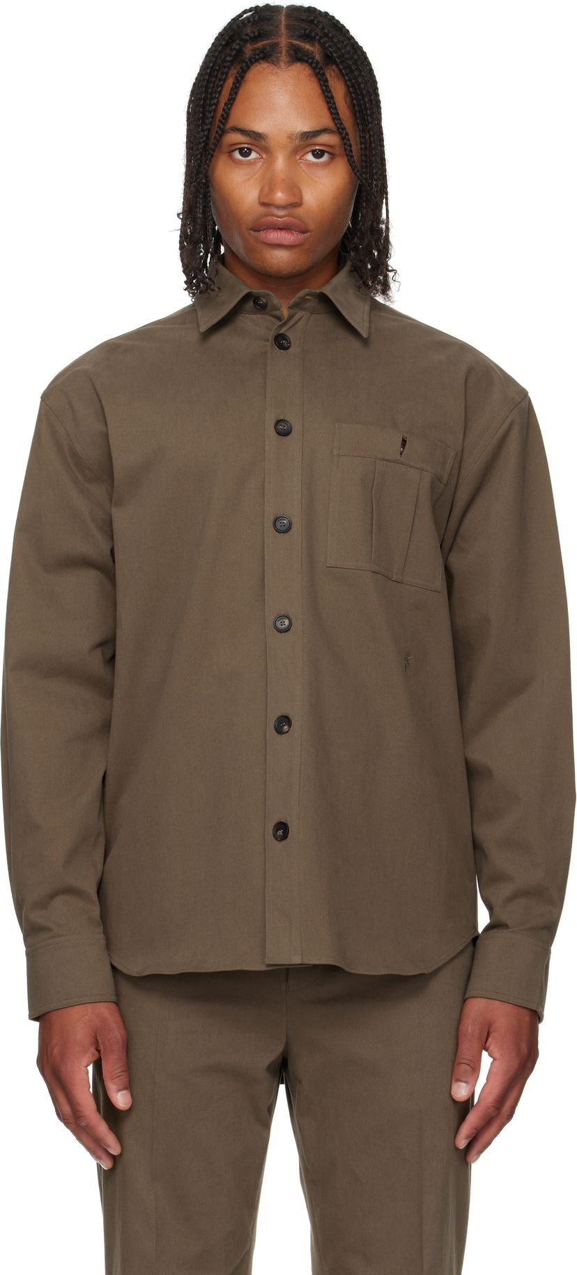 Srajce FERRAGAMO Ferragamo Oversized Shirt Zelena | 785060