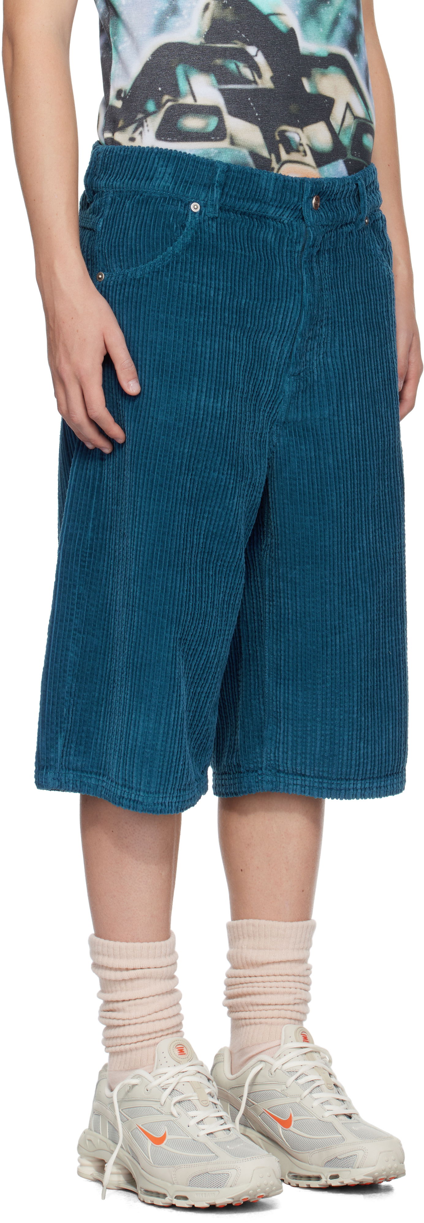 Kratke hlače ERL Corduroy Shorts Modra | ERL09P007, 1