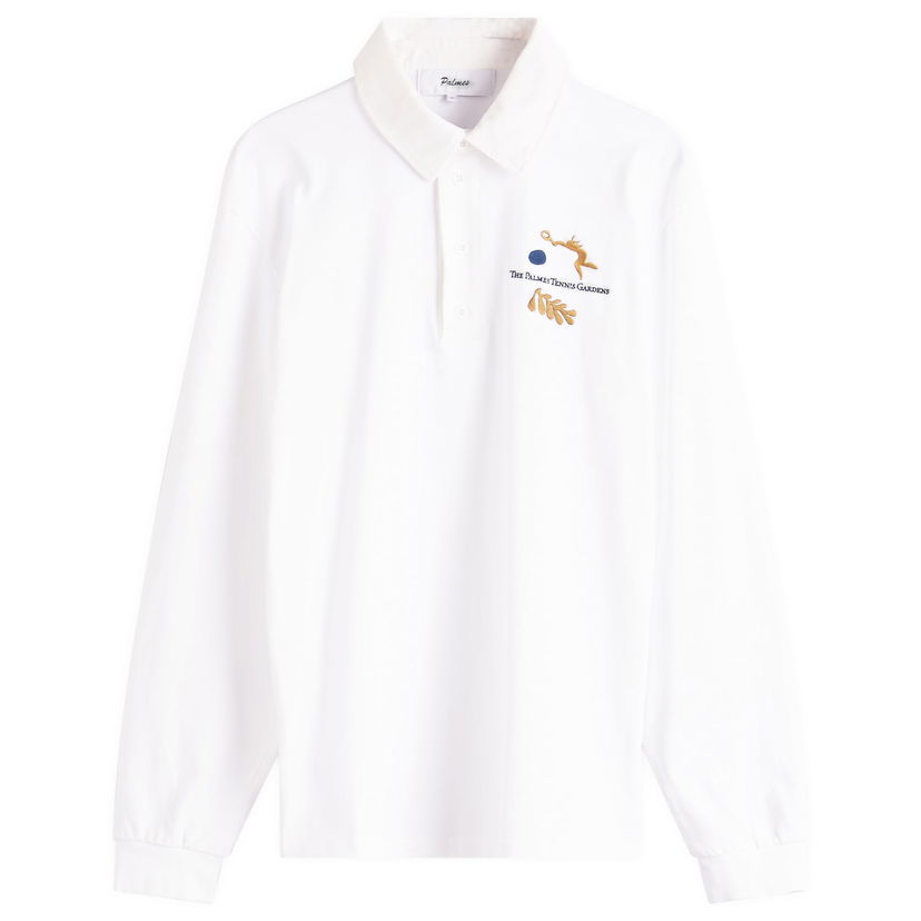 Polo majica Palmes Garden Rugby Shirt, Size Large Bela | P15-0029-001