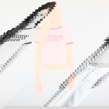 Krop-top Tommy Hilfiger Tommy Jeans Slim Script Crop T-Shirt Roza | DW0DW20631 TH3, 0