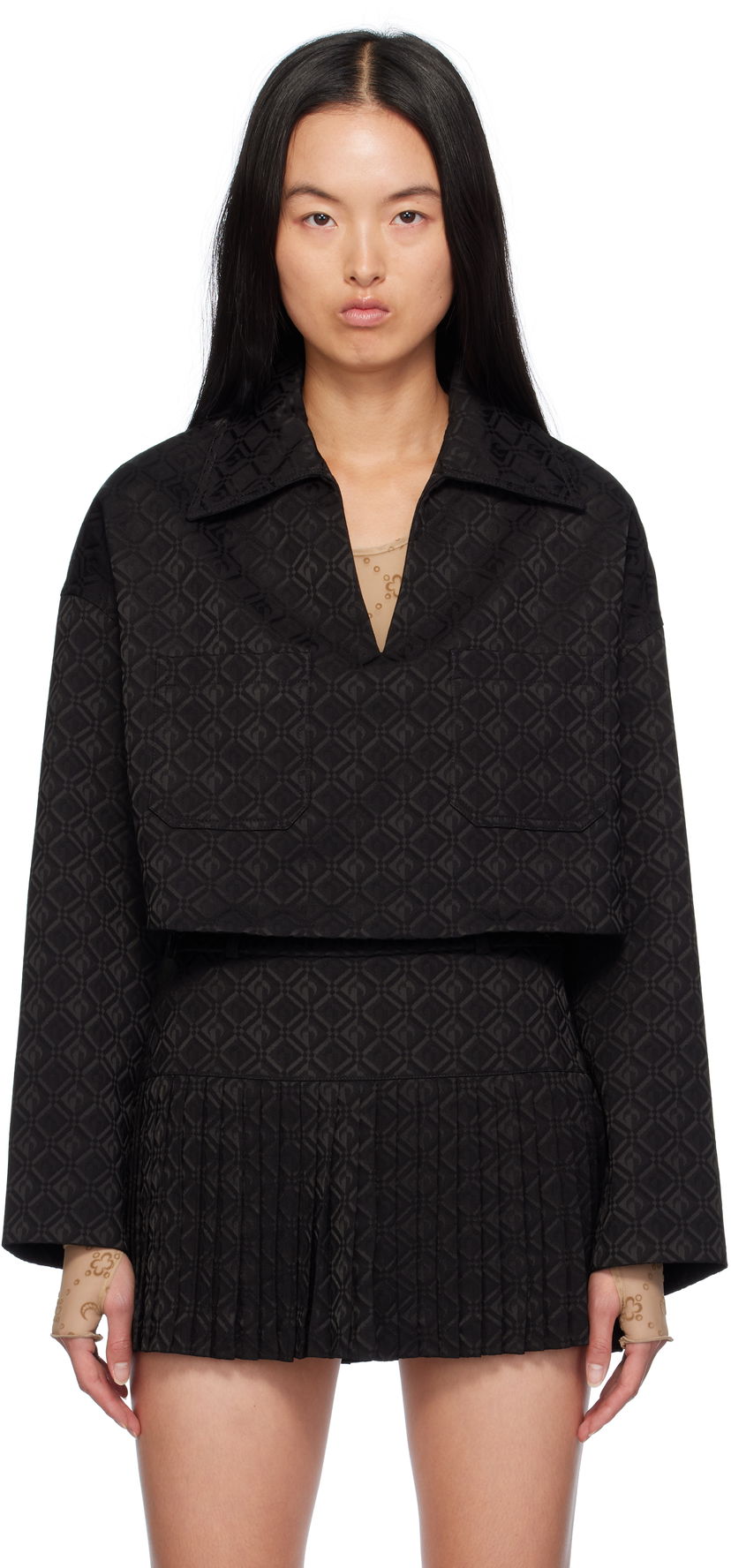 Srajce Marine Serre Tailoring Blouse Črna | WSI024A