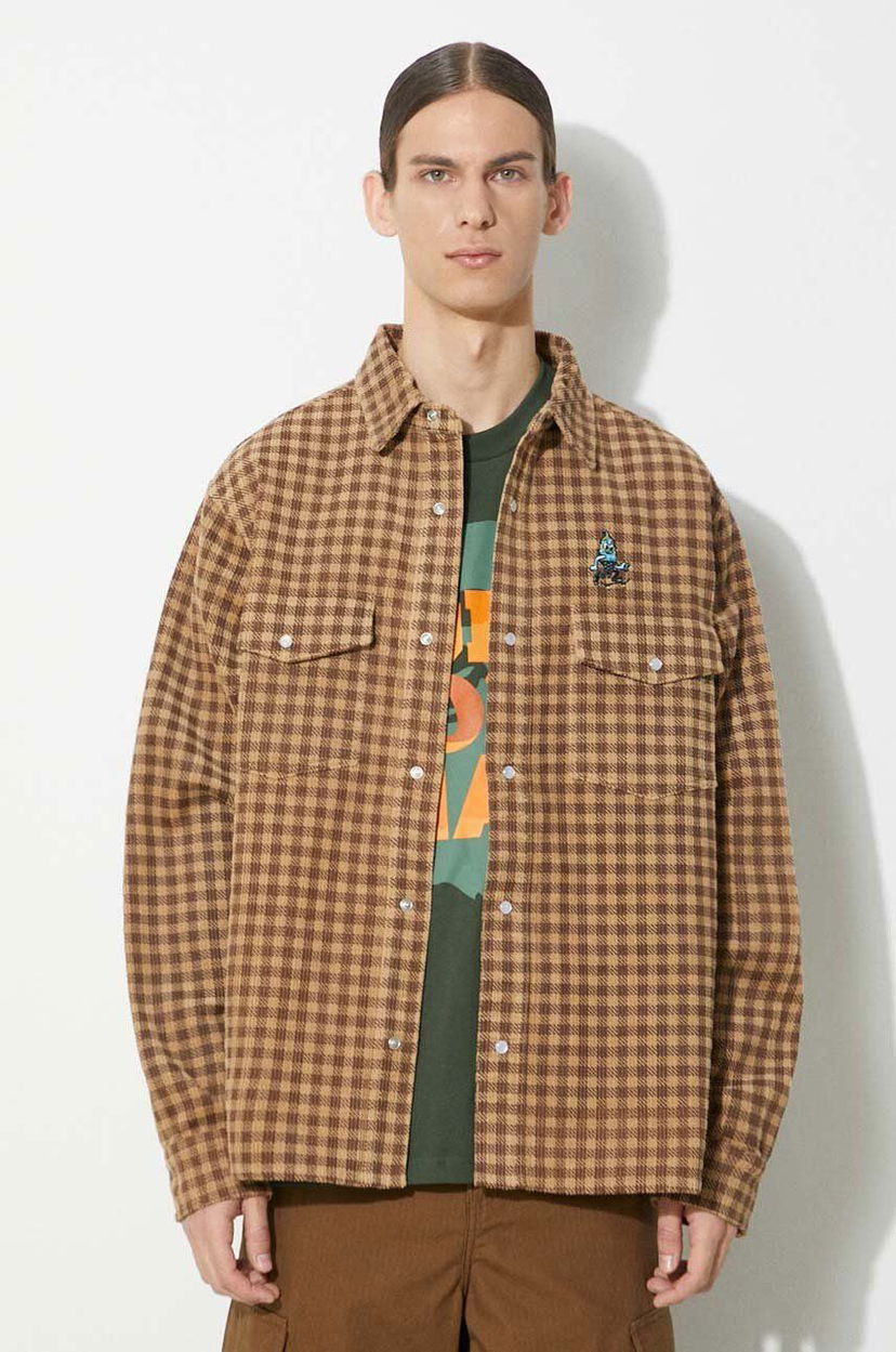 Srajce BBC IceCream ICECREAM Corduroy Check Shirt Jacket Rjava | IC24119