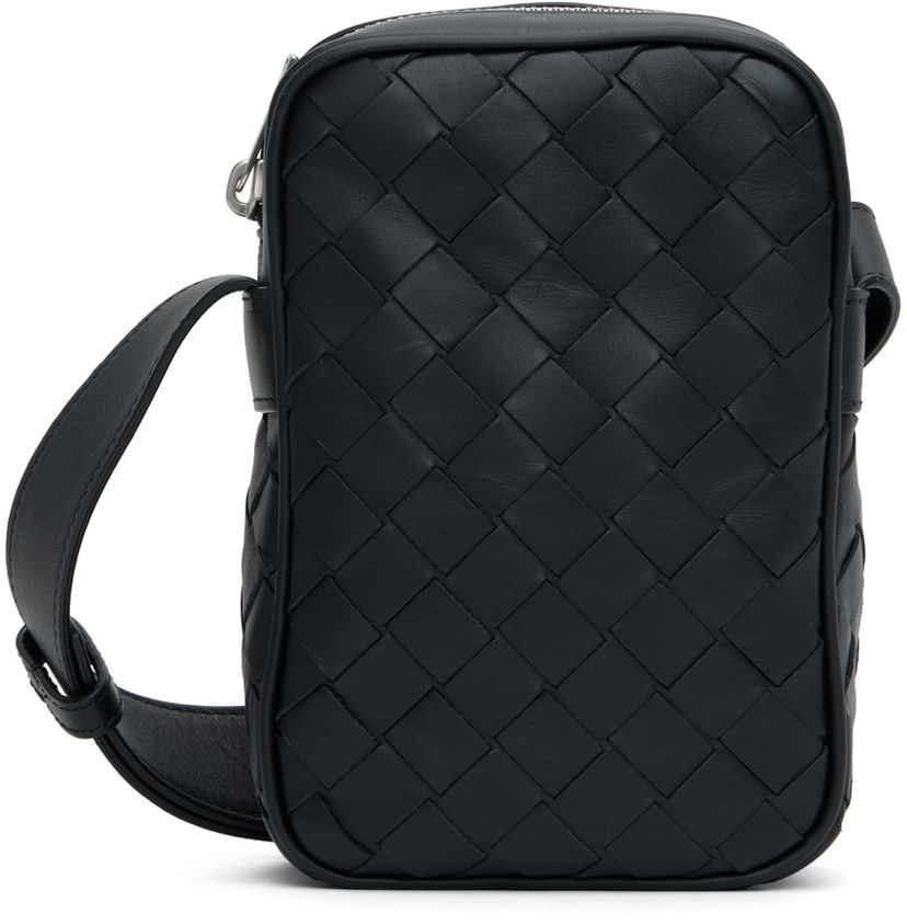 Torba za čez ramo Bottega Veneta Bottega Veneta Intrecciato Crossbody Bag Črna | 729296 VCPQ3