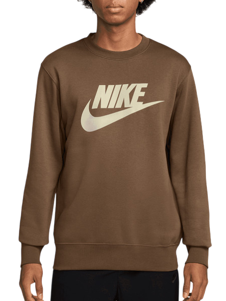 Pulover Nike Nike Club Sweatshirt Rjava | fn3890-235
