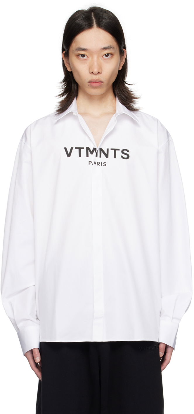 Srajce VETEMENTS Graphic Print Shirt Bela | VL22SH300W