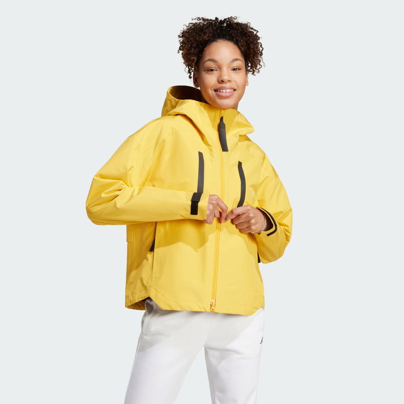 Vetrovka adidas Performance Myshelter Rain.Rdy Jacket Rumena | IM8529