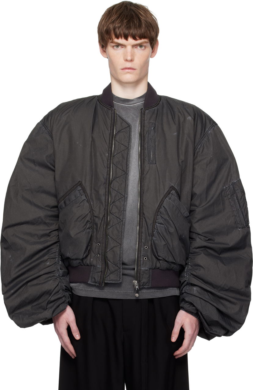 Bomber jakna We11done We11done Washed Nylon Bomber Jacket Črna | WD-JP2-25-059-U-BK