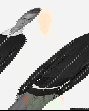 Bomber jakna Off-White Arrow Embroidered Zip Bomber Jacket Black Črna | OMEH052F23FAB001 1010, 0