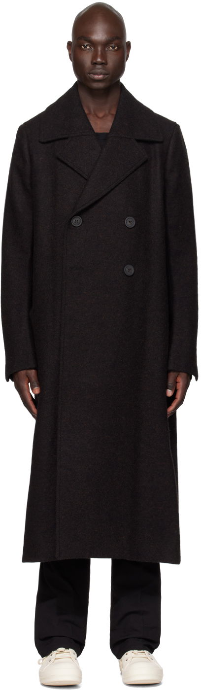 Plašči Rick Owens New Bell Coat Rjava | RL02C7954 WFM, 0