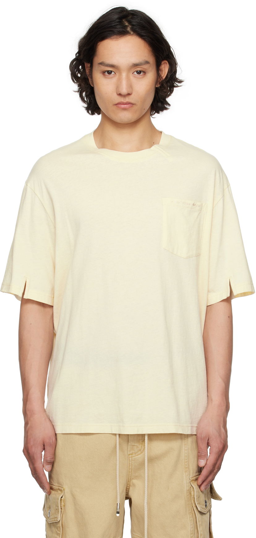 Majica Feng Chen Wang Feng Chen Wang Deconstructed T-Shirt Rumena | FUS19TS10