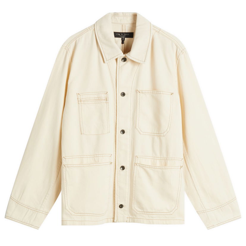 Jakna rag & bone Rag & Bone Graham Denim Chore Jacket, Size Large Bež | MED25S4002FWEC-ECU
