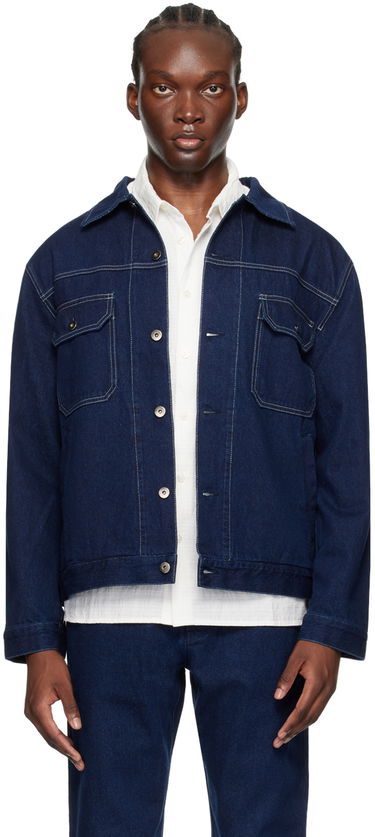 Jakna Universal Works Universal Works Button Denim Jacket Modra | 00107, 0