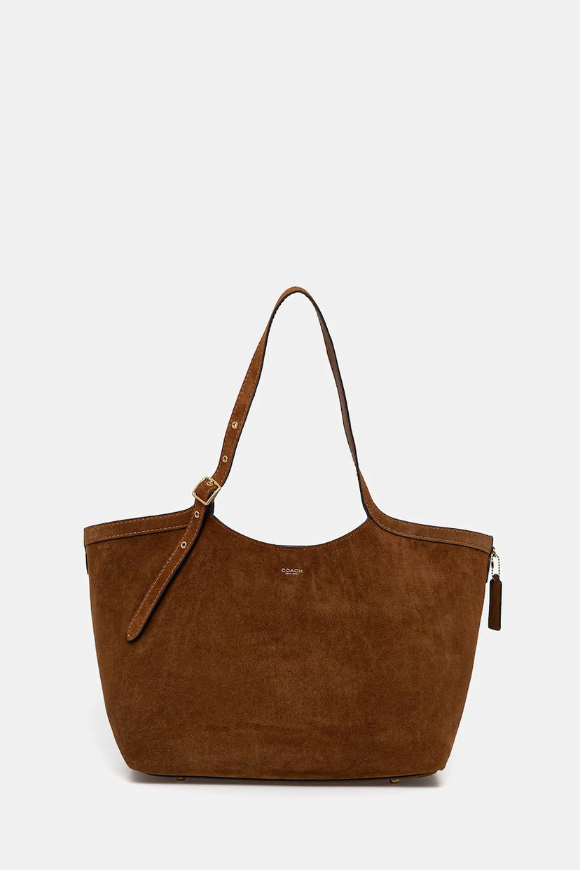 Tote bag Coach Coach Suede Tote Bag Rjava | CBN47