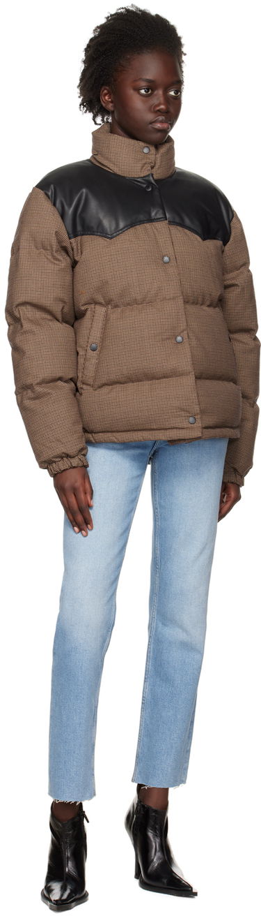Puhovka rag & bone Rag & Bone Cal Houndstooth Down Jacket Rjava | WAW22F2031FA31, 3
