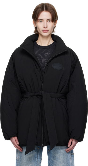 Puhovka Alexander Wang Alexander Wang Dome Logo Patch Down Jacket Črna | 1WC1253280, 0